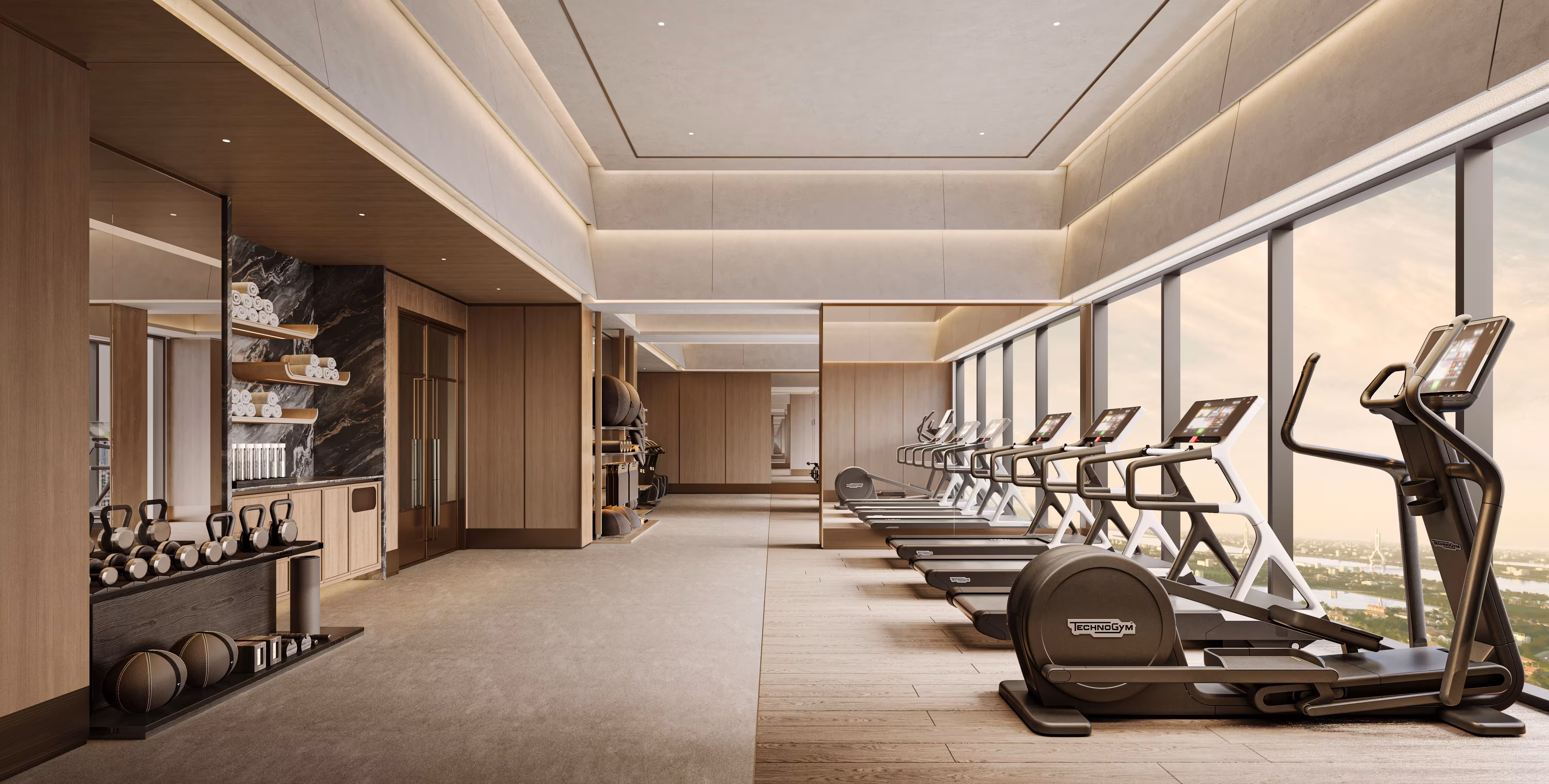 Phòng gym trong hệ tiện ích Lumiere Essence Peak